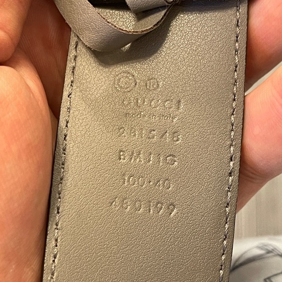 Gucci Grey Leather Belt - Picture 6 of 6